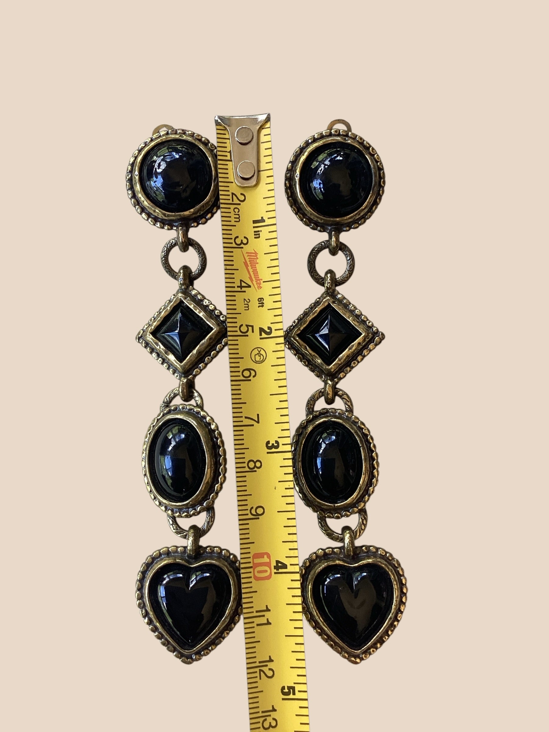 Edouard Rambaud 1980’s Runway Shoulder Duster Earrings