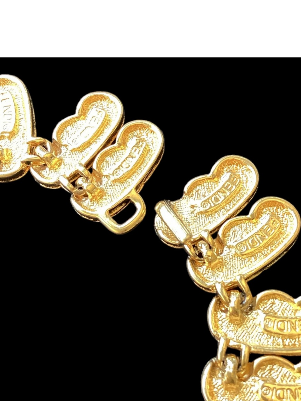 Vintage FENDI Circa 1980's 18k GP Signature
Collar Necklace