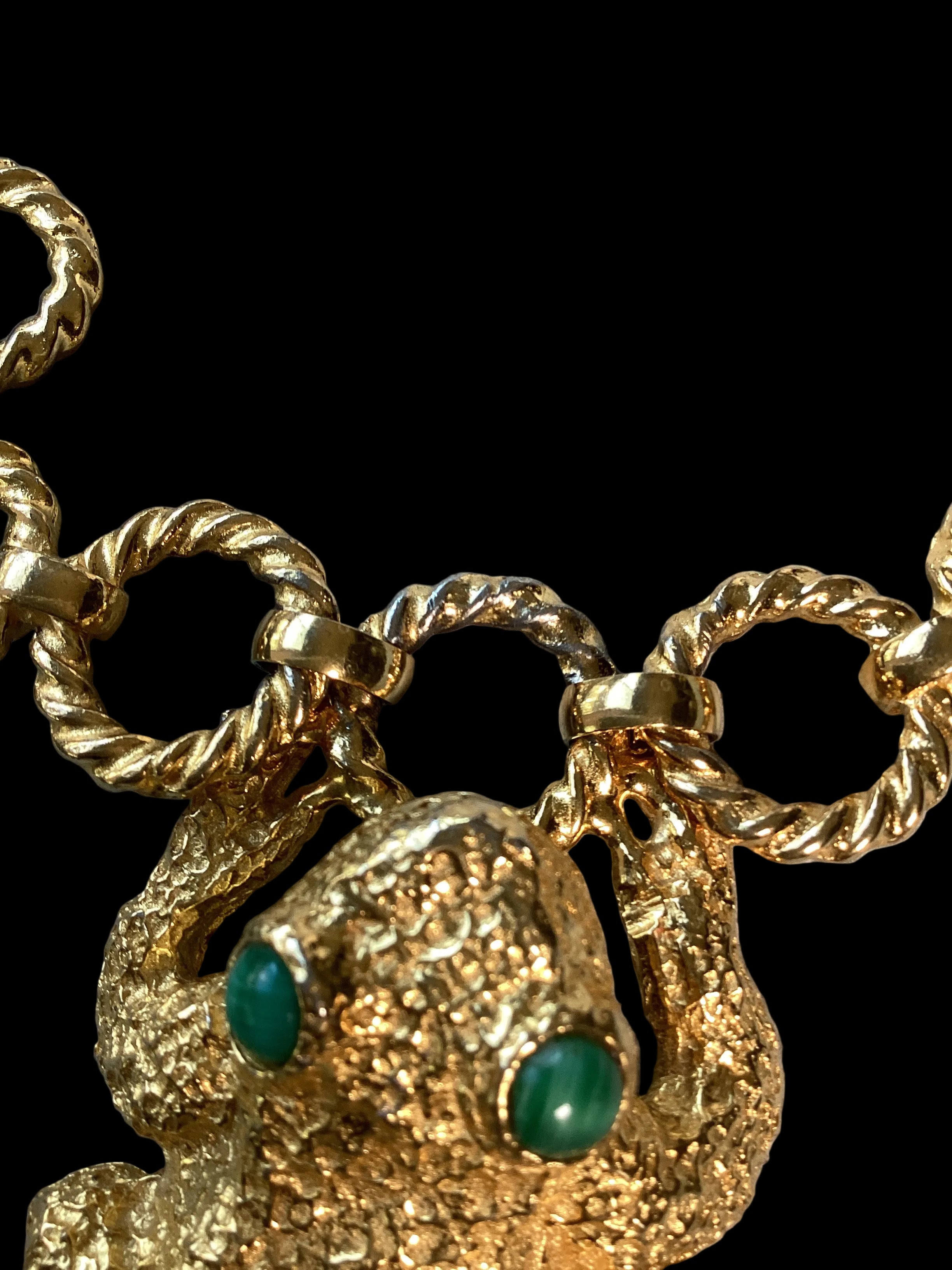 1971 Princess Mimi di Niscemi Frog Pendant Necklace