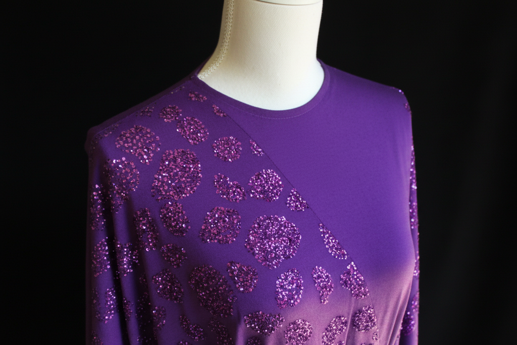 Bernshaw London Batwing Amethyst Sparkle Dress