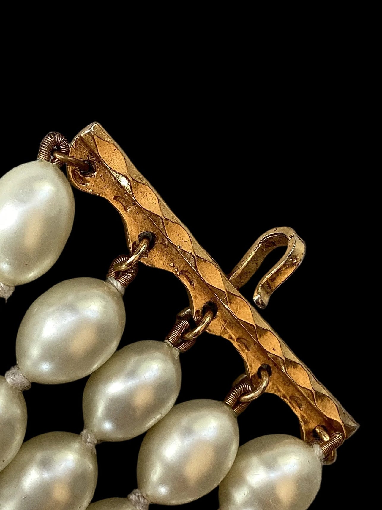 Ultra Rare Vintage 1984 Chanel Season 23         5-Strand Baroque Pearl
Choker Necklace