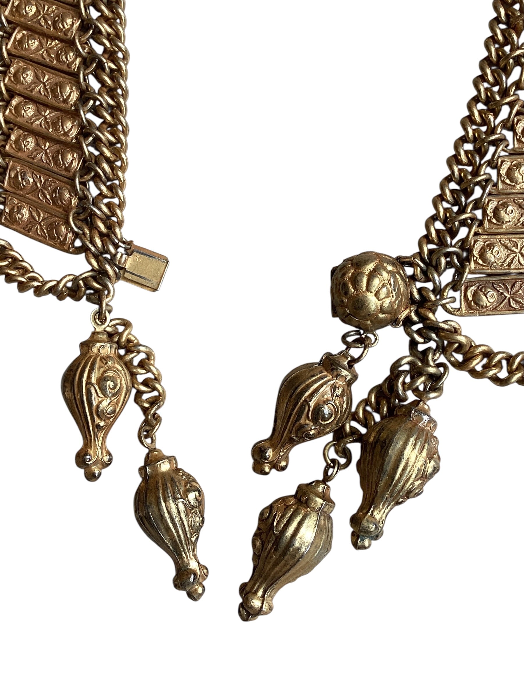 Victorian Revival Collar Necklace 800 Silver