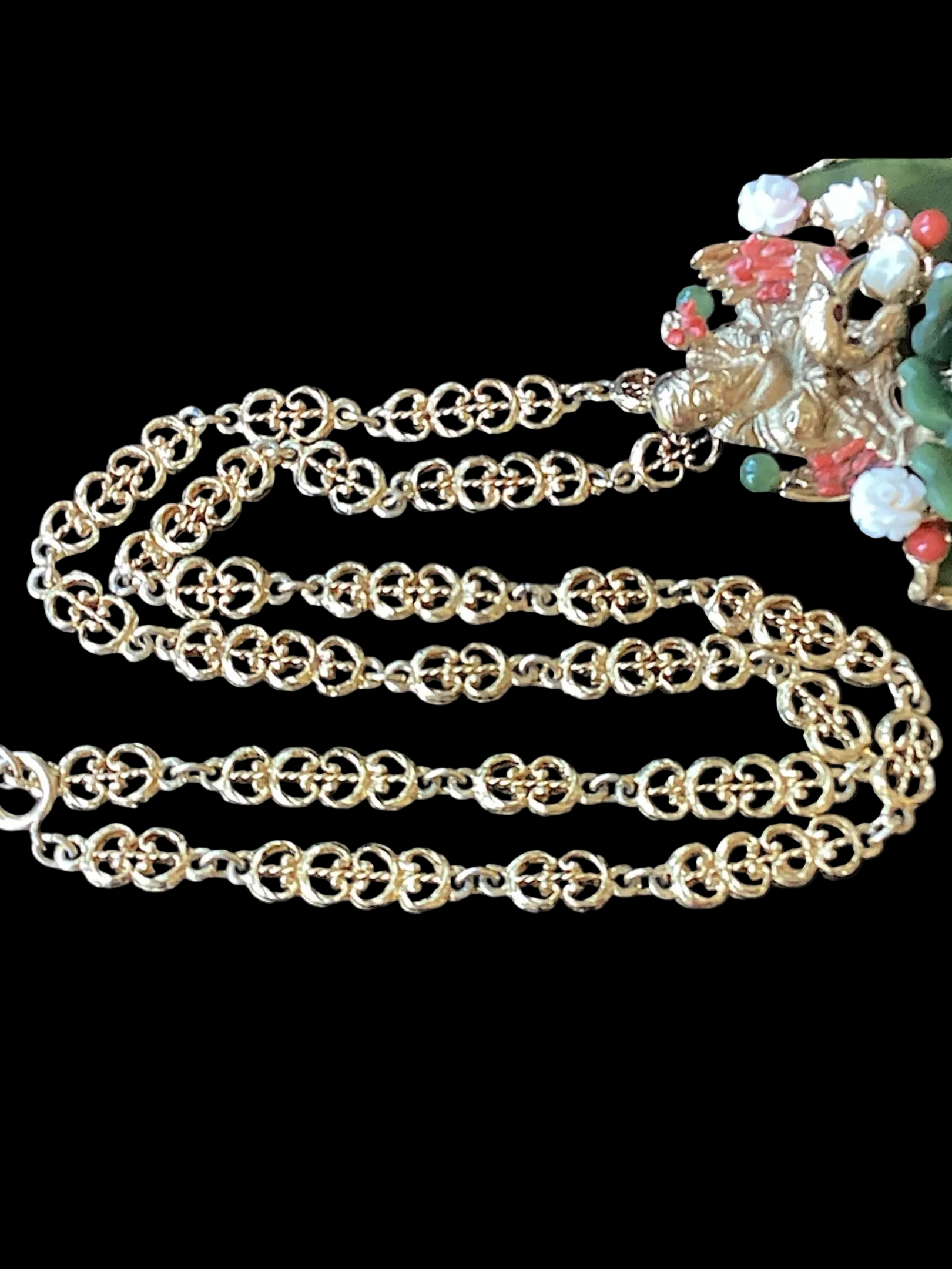 RARE 1960's Swoboda Buddha Jade
Pendant Necklace