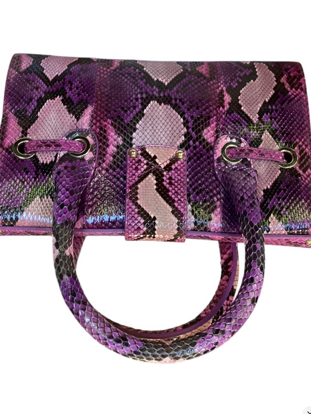 RARE COLOR Jimmy Choo Purple Python Rosalie
Convertible Satchel Bag