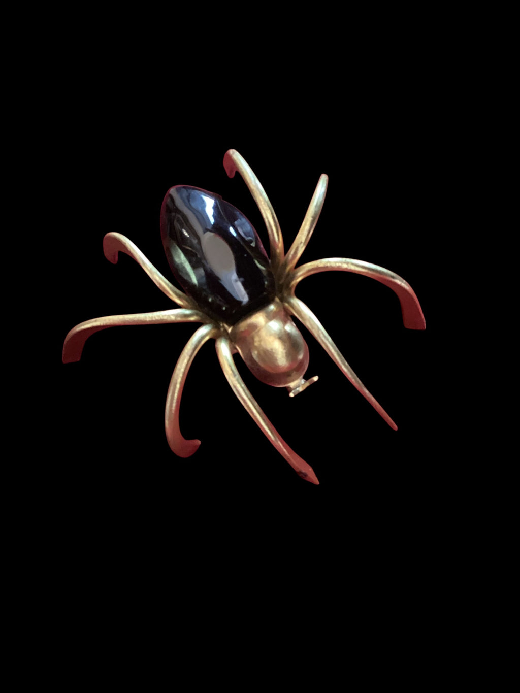 Circa 1930s-40s Art Deco Bakelite Spider Brooch Pin