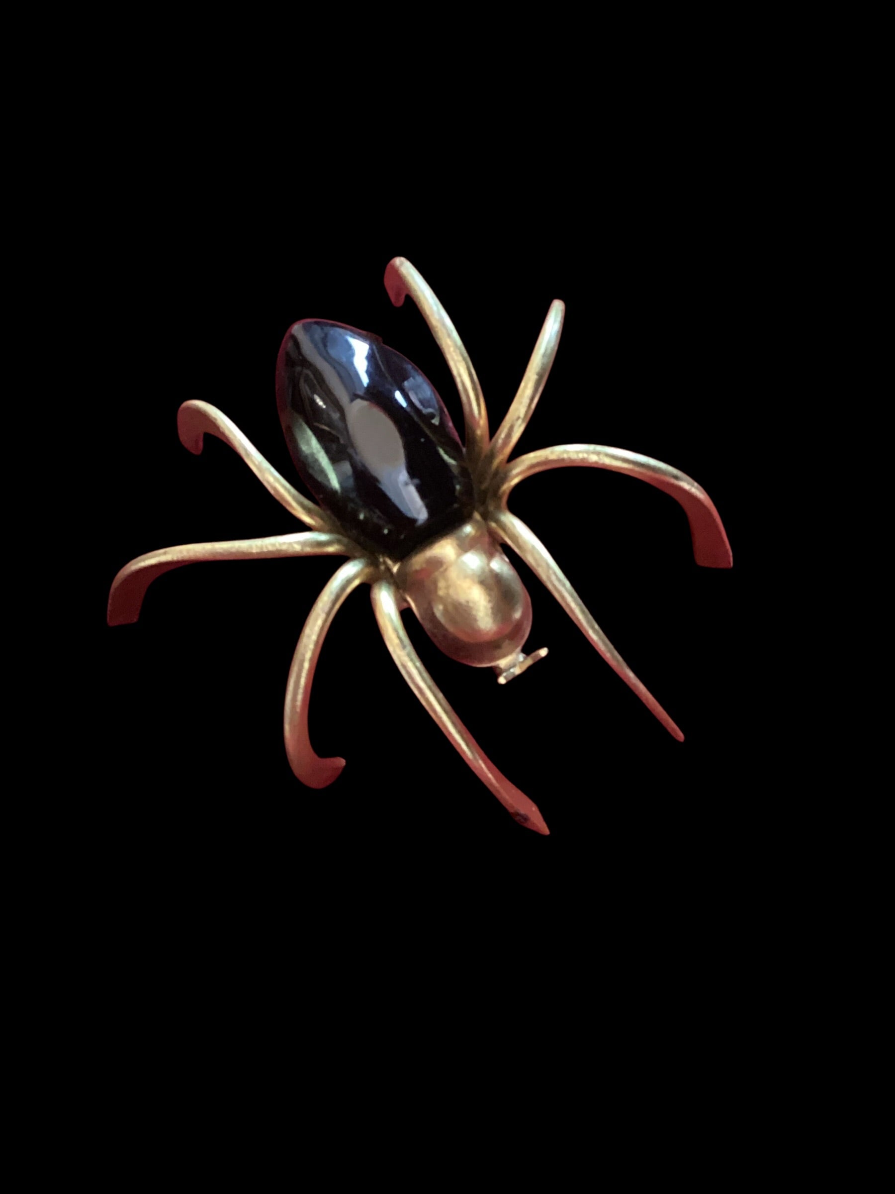 Circa 1930s-40s Art Deco Bakelite Spider Brooch Pin