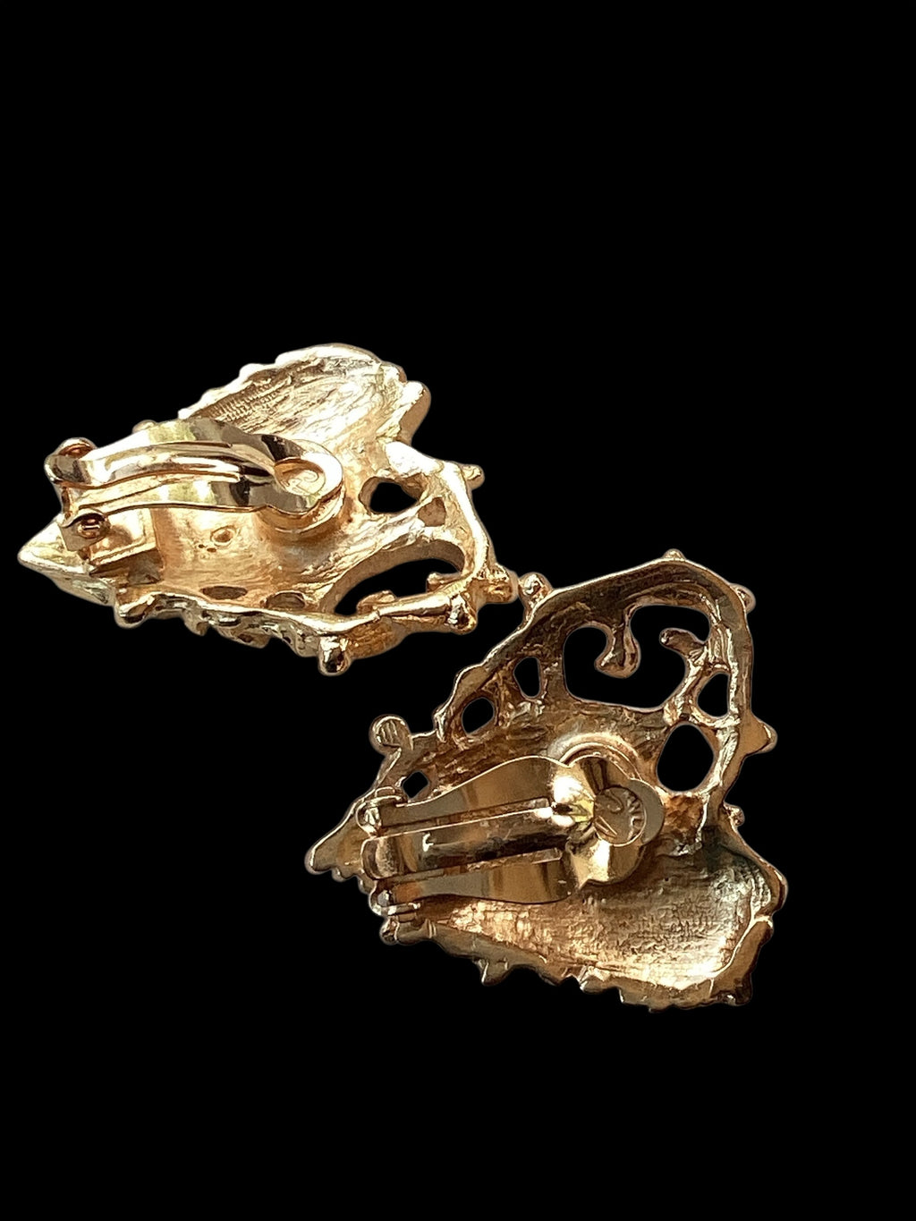 Vintage Christian Lacroix haute couture heart-shaped clip-on earrings Circa 1980’s