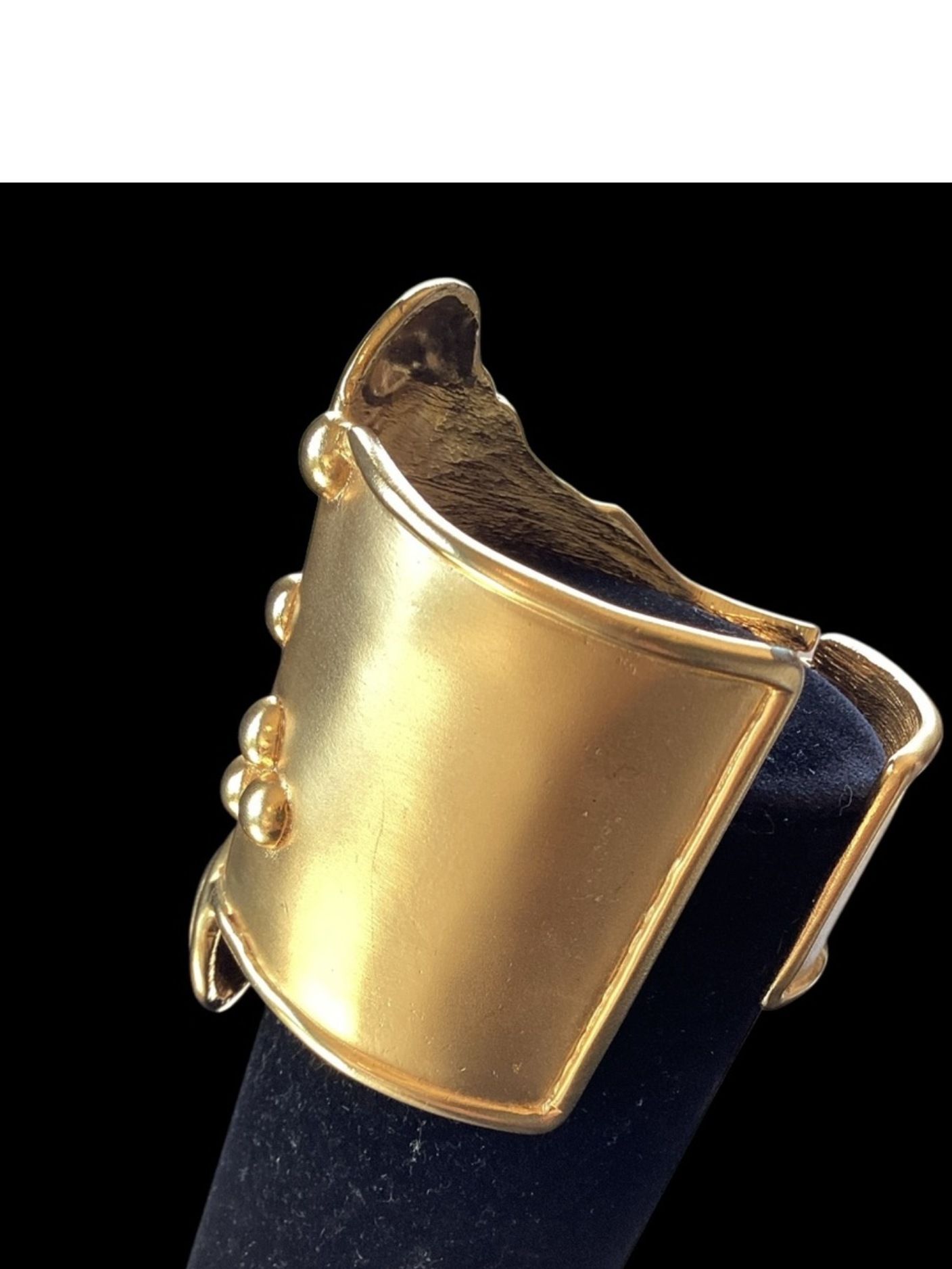 EXTREMELY RARE 1970's Ugo Correani 18kt Gold Plated HUGE Cuff Bracelet