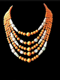 1950’s Japan Acrylic & Art Glass 5 Strand
Necklace
