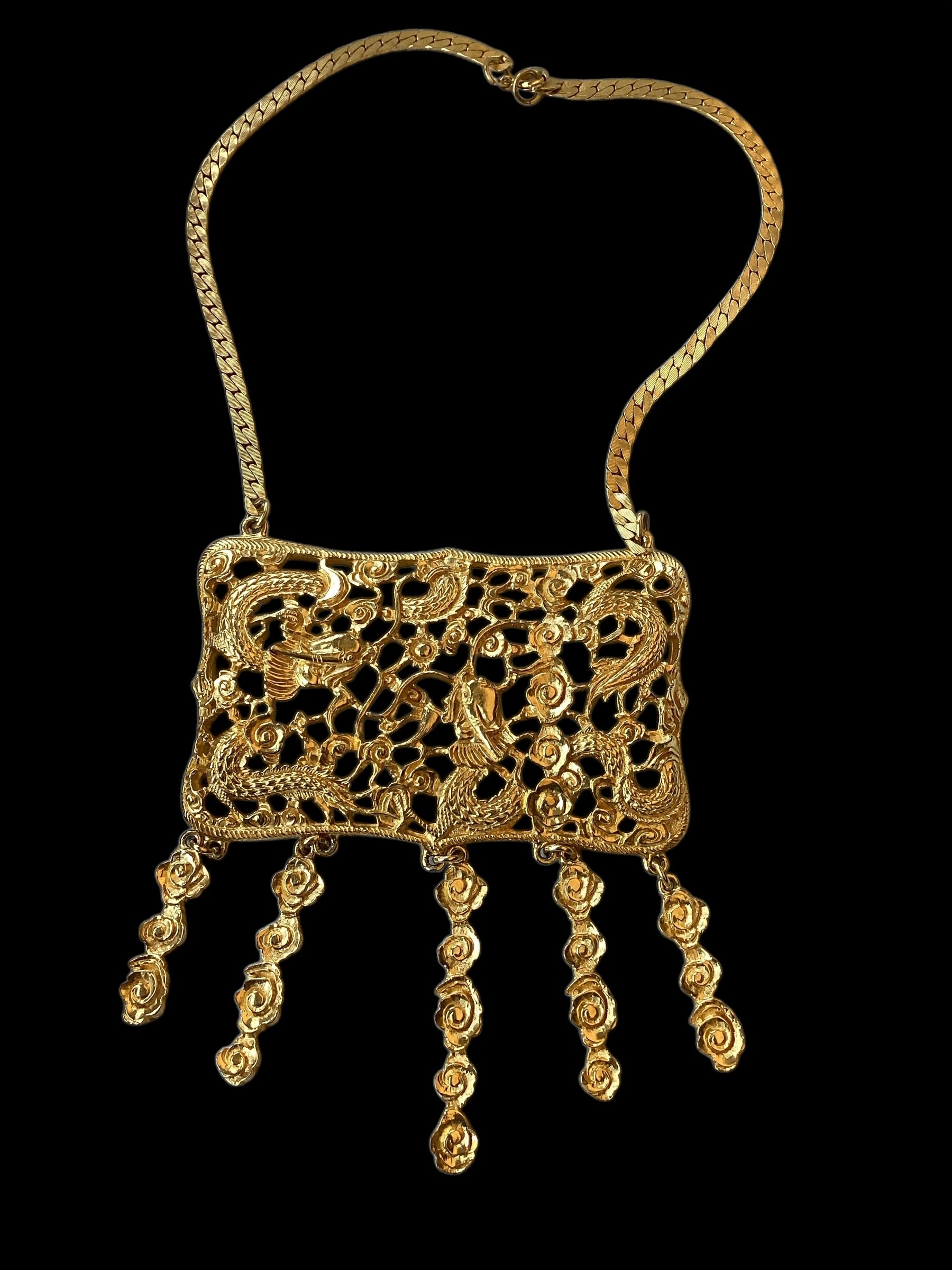 Judith Leiber Couture Dragon Necklace