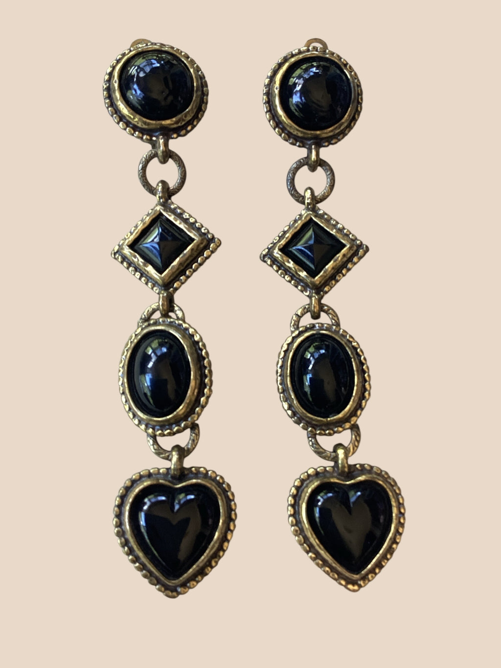 Edouard Rambaud 1980’s Runway Shoulder Duster Earrings