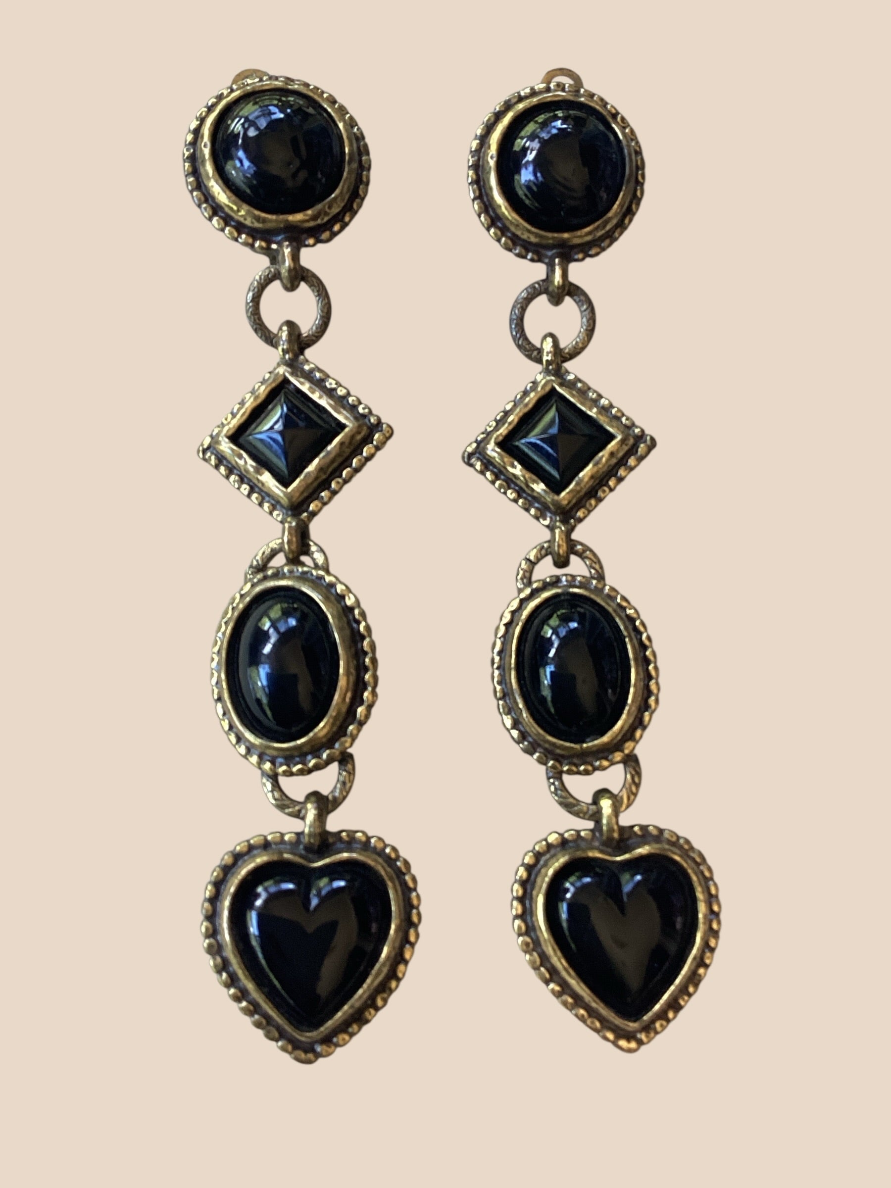 Edouard Rambaud 1980’s Runway Shoulder Duster Earrings