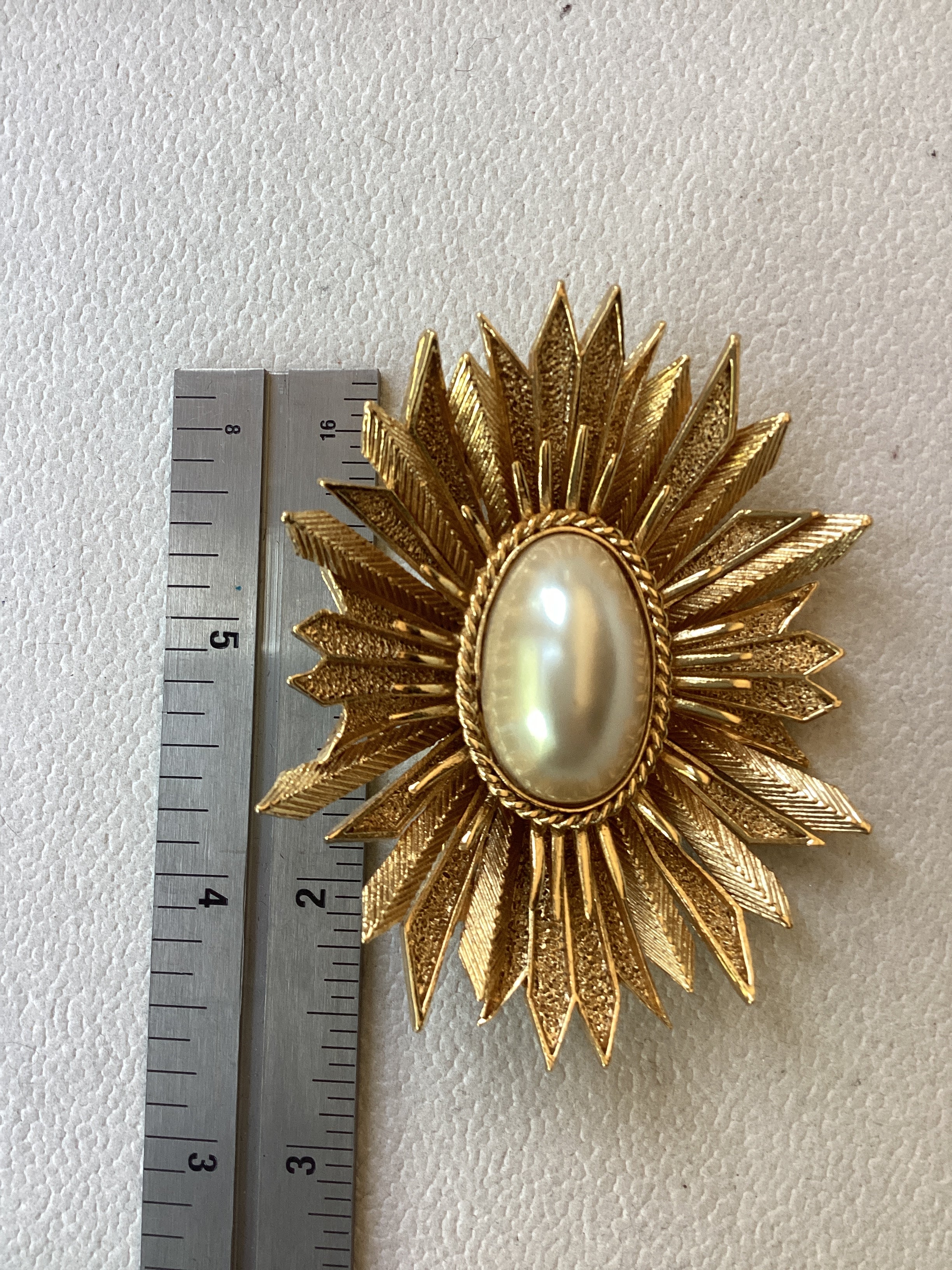 RARE Balenciaga Gold Starburst Brooch