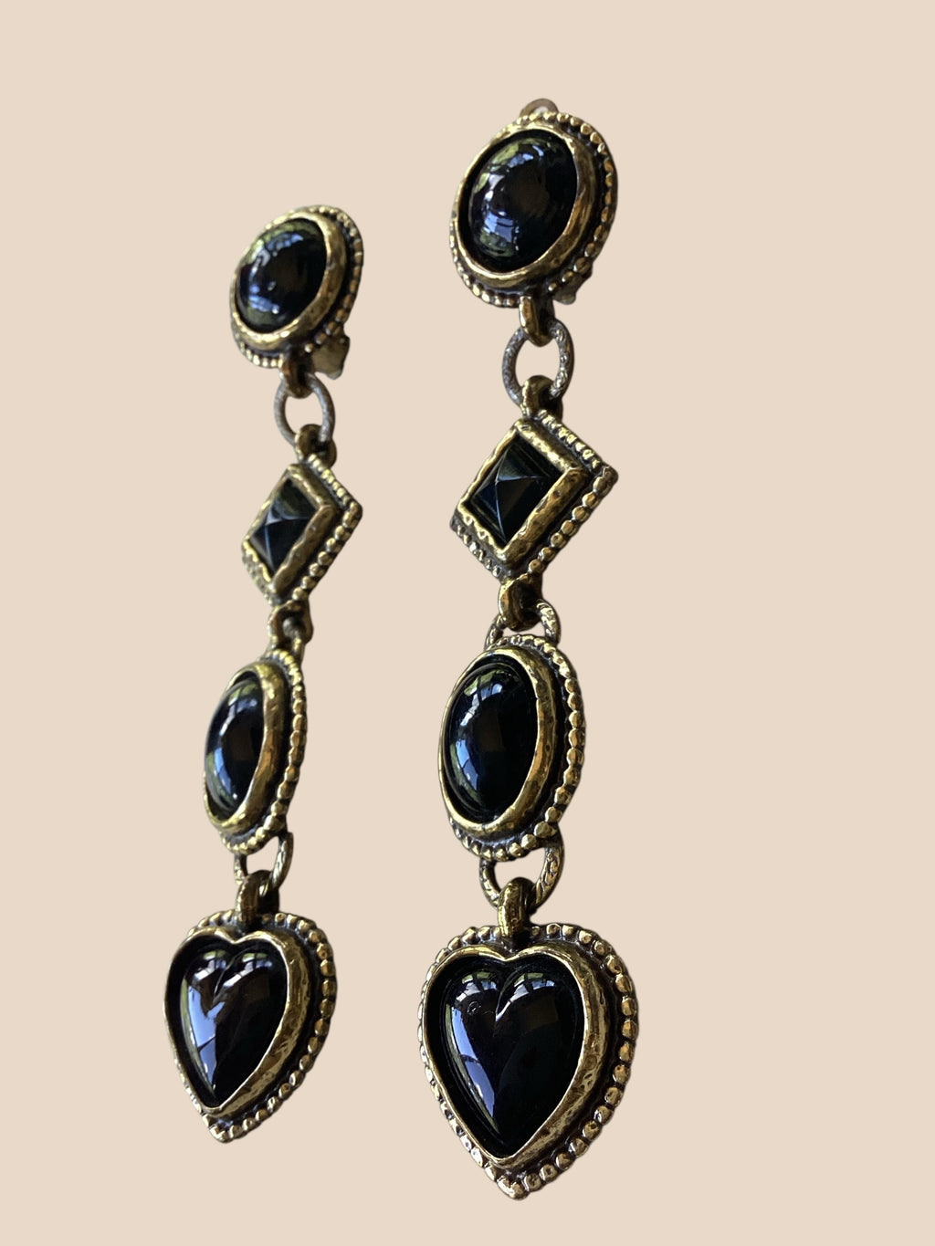 Edouard Rambaud 1980’s Runway Shoulder Duster Earrings