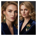 Vintage Arthur Pepper Buddha Brooch & Earring Set