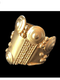 EXTREMELY RARE 1970's Ugo Correani 18kt Gold Plated HUGE Cuff Bracelet