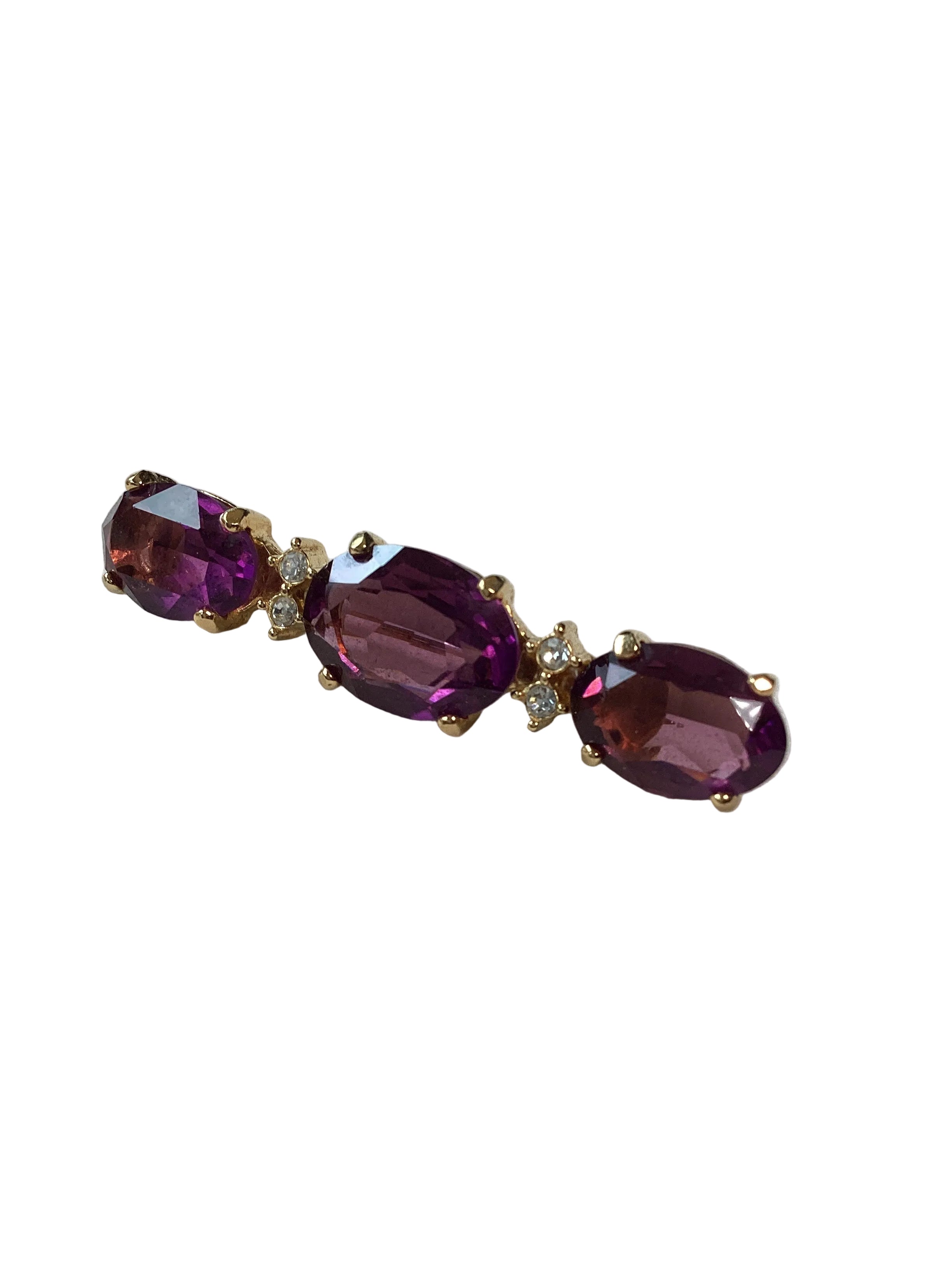 Christian Dior 1980’s Amethyst Bar Brooch
