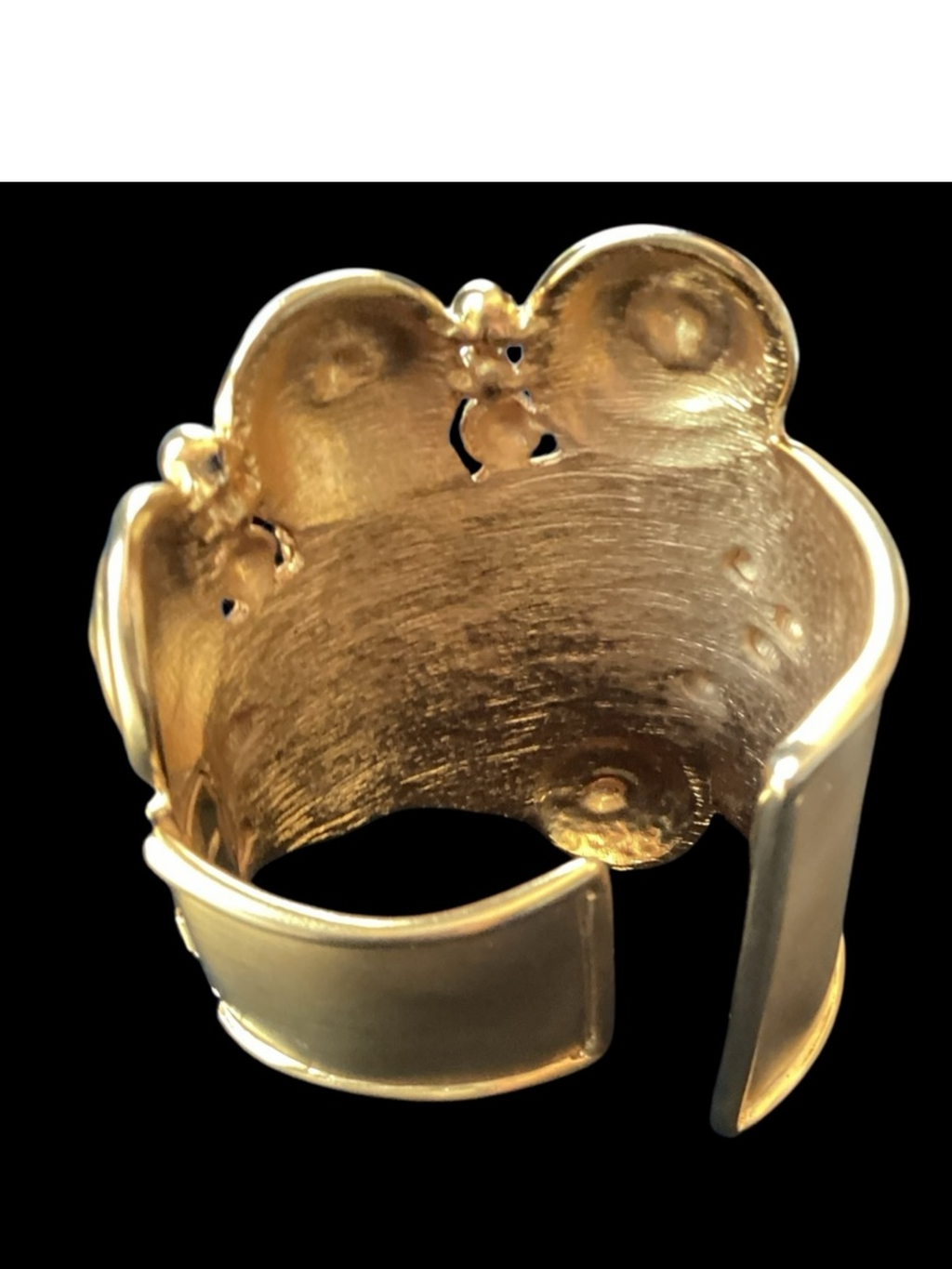 EXTREMELY RARE 1970's Ugo Correani 18kt Gold Plated HUGE Cuff Bracelet