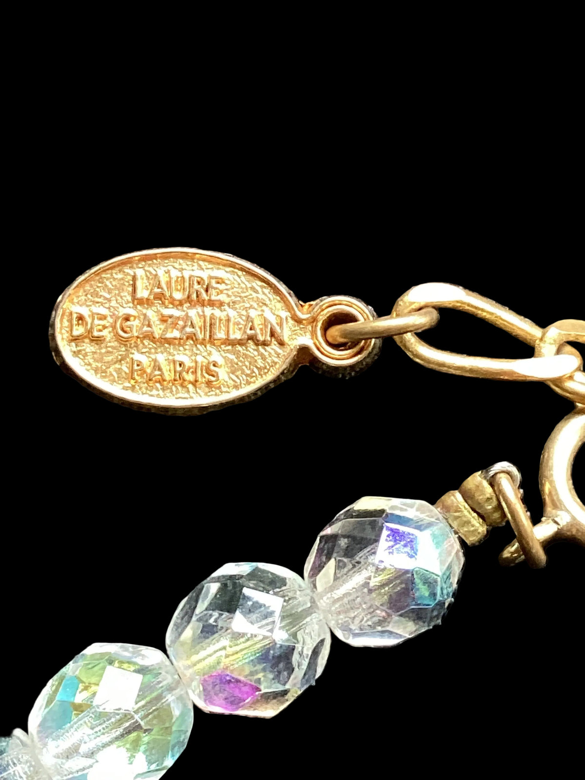 Laure de Gazaillan Paris Statement 1980’s Runway Couture Parure – Gold-Tone Double Gas-Pipe Necklace & Clip-On Earrings