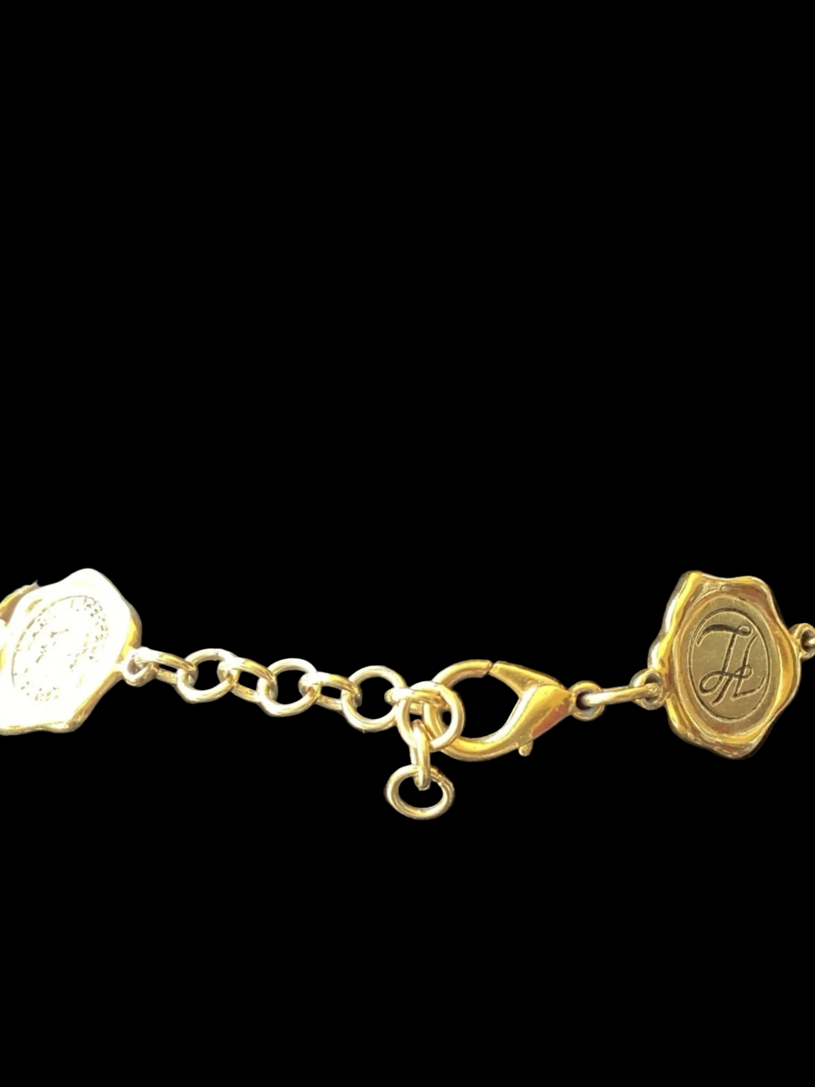 Vintage Karl Lagerfeld Wax Seal Coin
Reversible Necklace