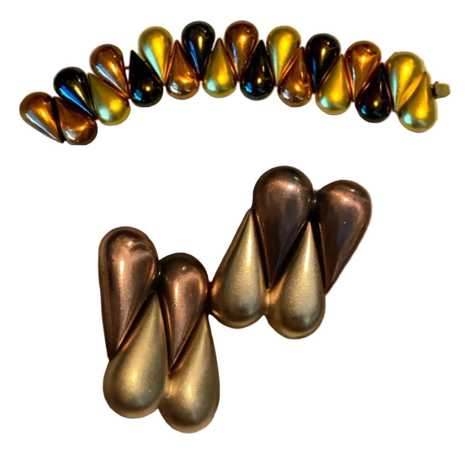 Circa 1980 Yves Saint Laurent Earring & Bracelet Set