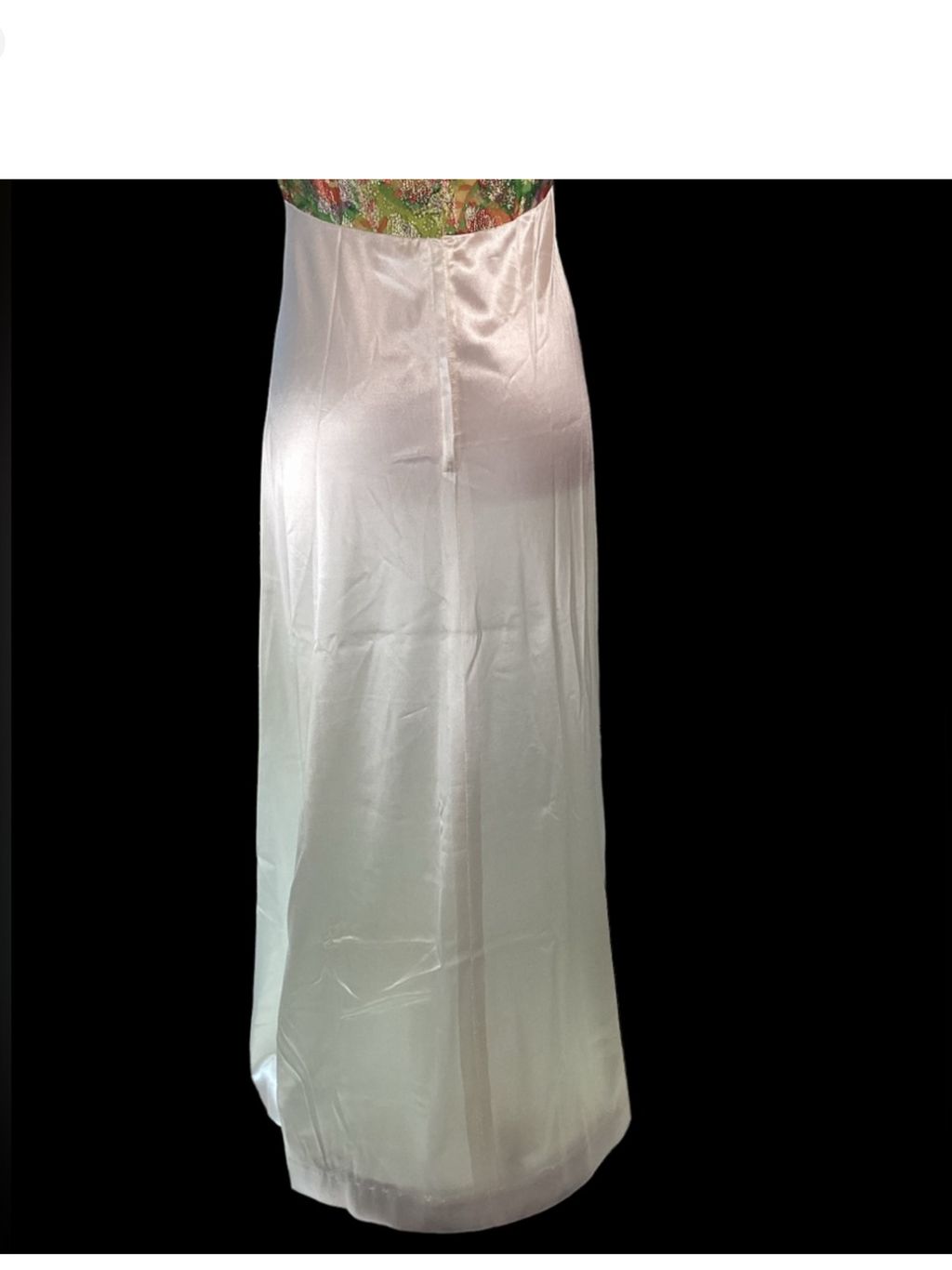 Mid-Century Metallic Draped Neck Hostess Gown/Evening Gown