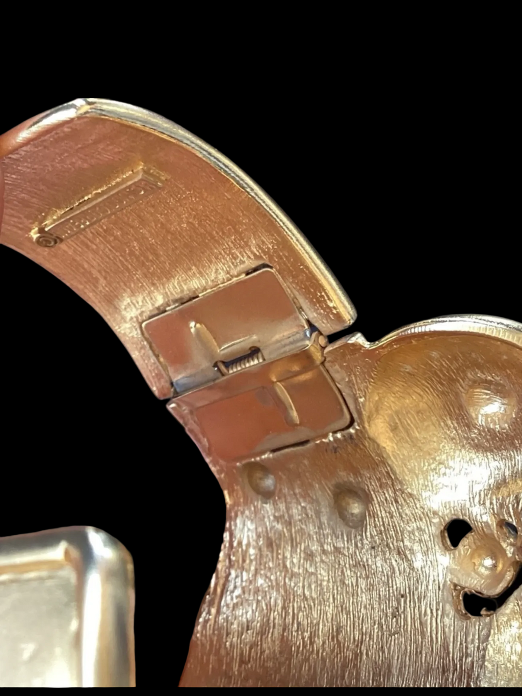EXTREMELY RARE 1970's Ugo Correani 18kt Gold Plated HUGE Cuff Bracelet
