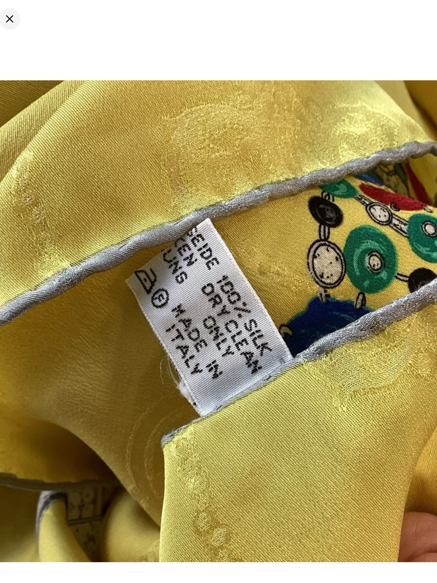 Cartier 1980's Jeweled Belt Yellow Silk Scarf