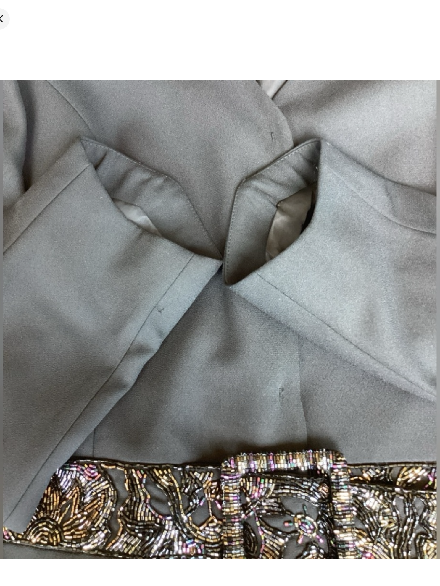 1980’s John Meyer of Norwich Black Party
Jacket with Beaded Belt