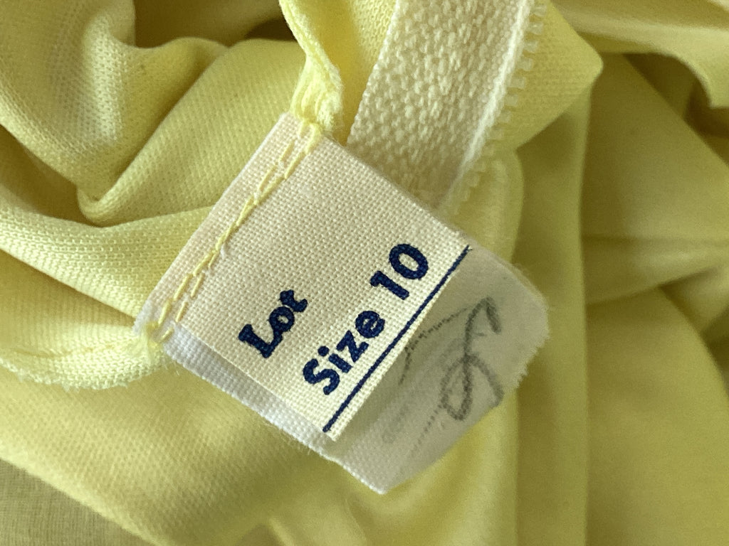 VTG 1970s Lemon Yellow Chiffon Maxi Dress