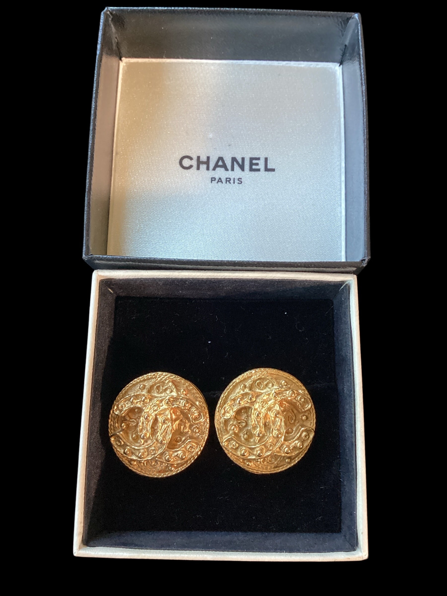 CHANEL Coco Gold Clip Back Earrings