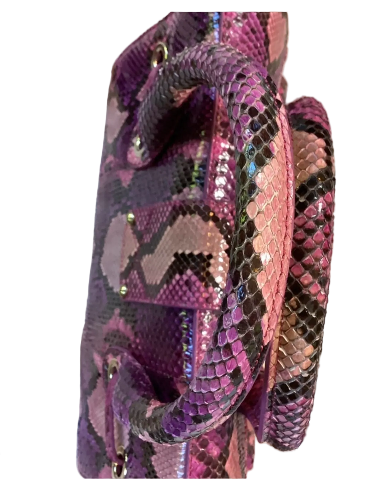 RARE COLOR Jimmy Choo Purple Python Rosalie
Convertible Satchel Bag