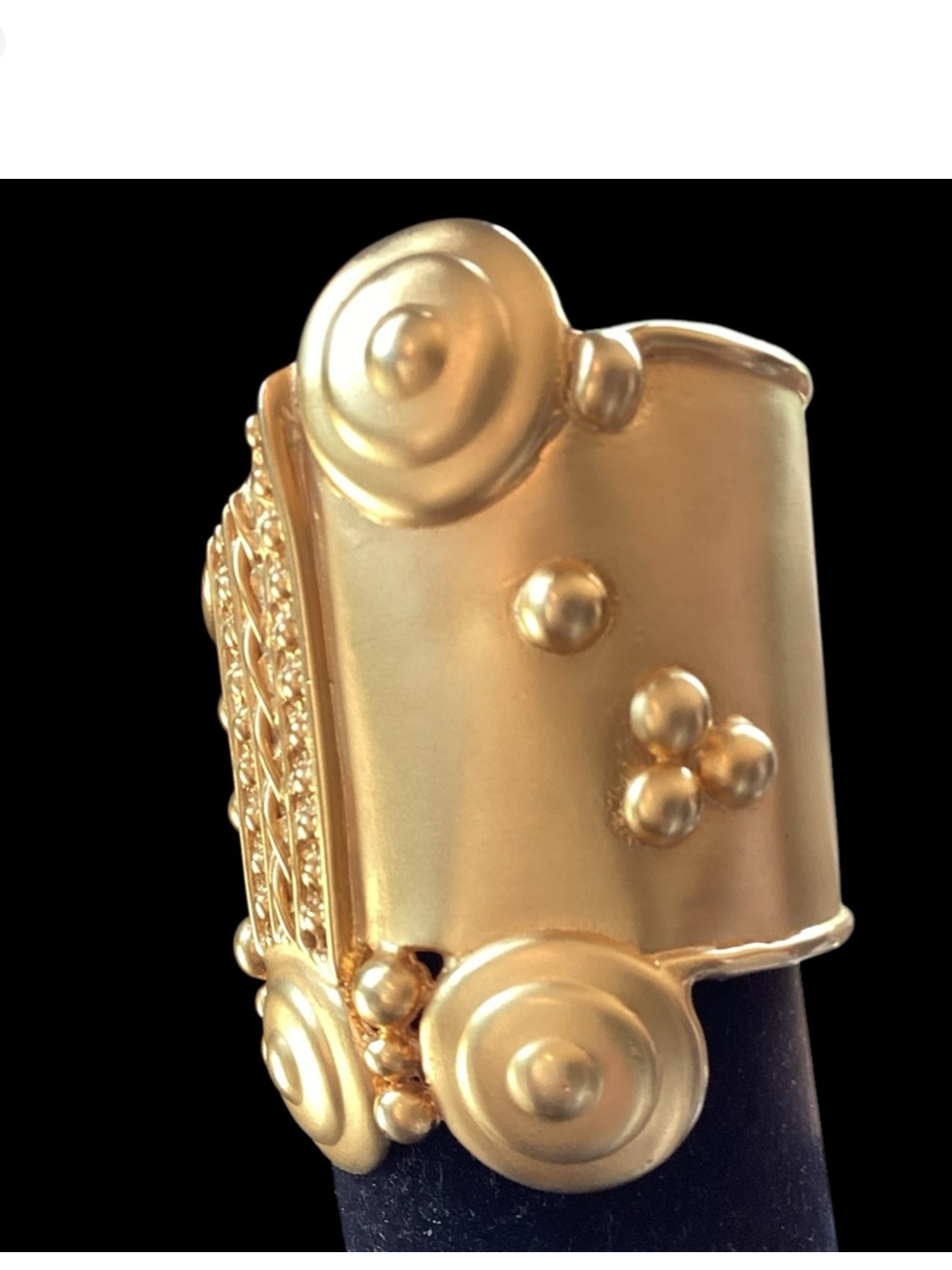 EXTREMELY RARE 1970's Ugo Correani 18kt Gold Plated HUGE Cuff Bracelet