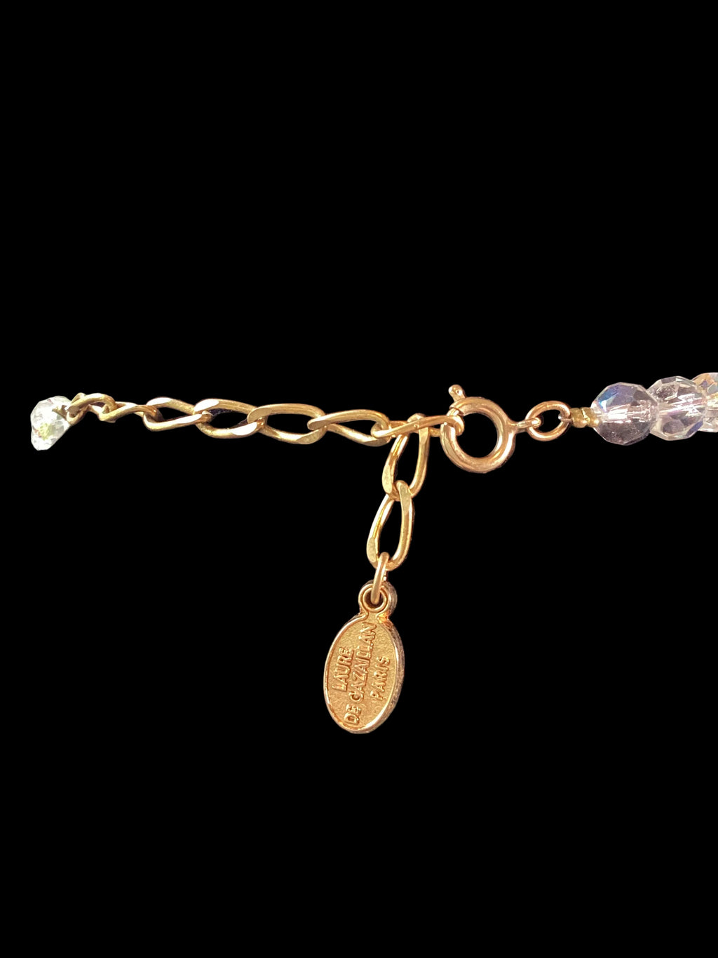 Laure de Gazaillan Paris Statement 1980’s Runway Couture Parure – Gold-Tone Double Gas-Pipe Necklace & Clip-On Earrings