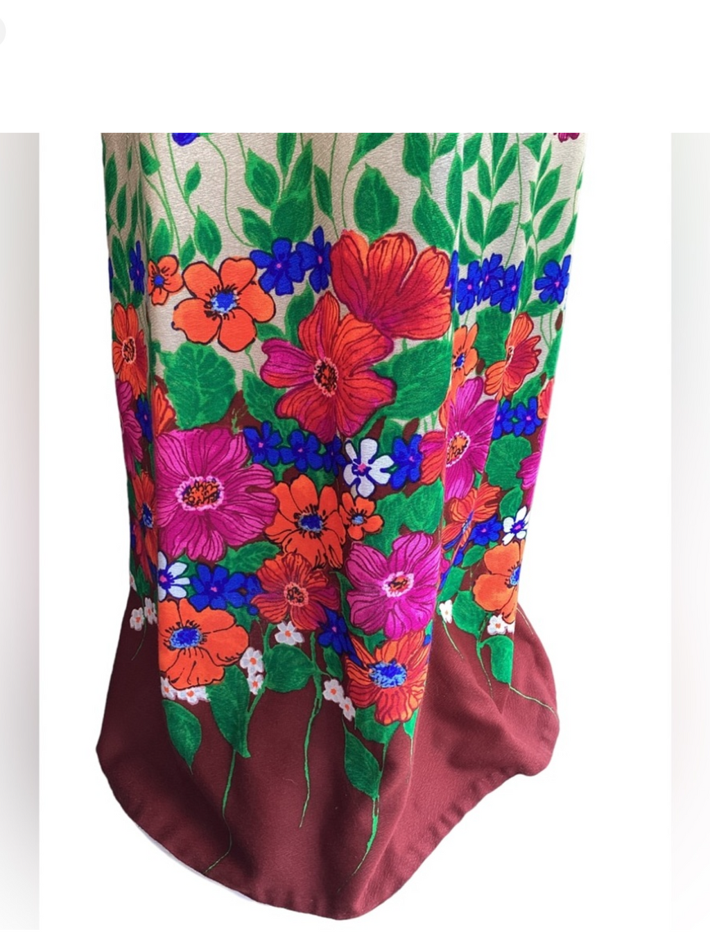 1970's Florescent Floral Maxi Halter
Dress B19