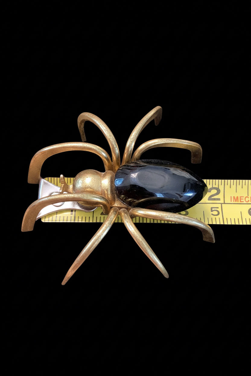 Circa 1930s-40s Art Deco Bakelite Spider Brooch Pin