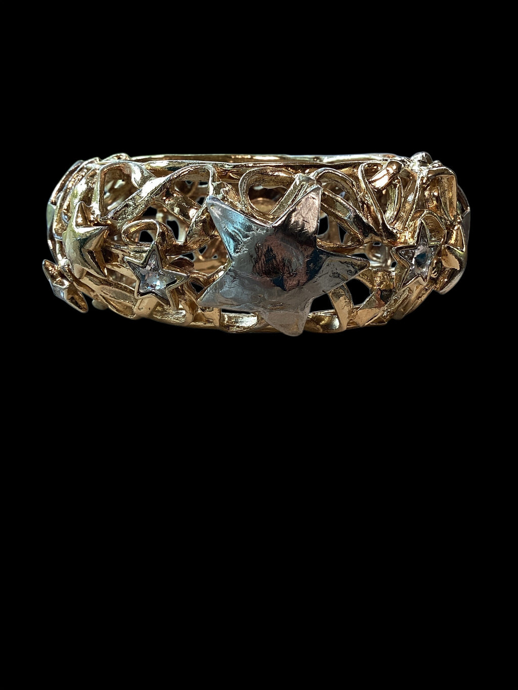 Vintage YSL Yves Saint Laurent Star Cuff Gold Bracelet Rive Gauche 1980s
Runway 160g