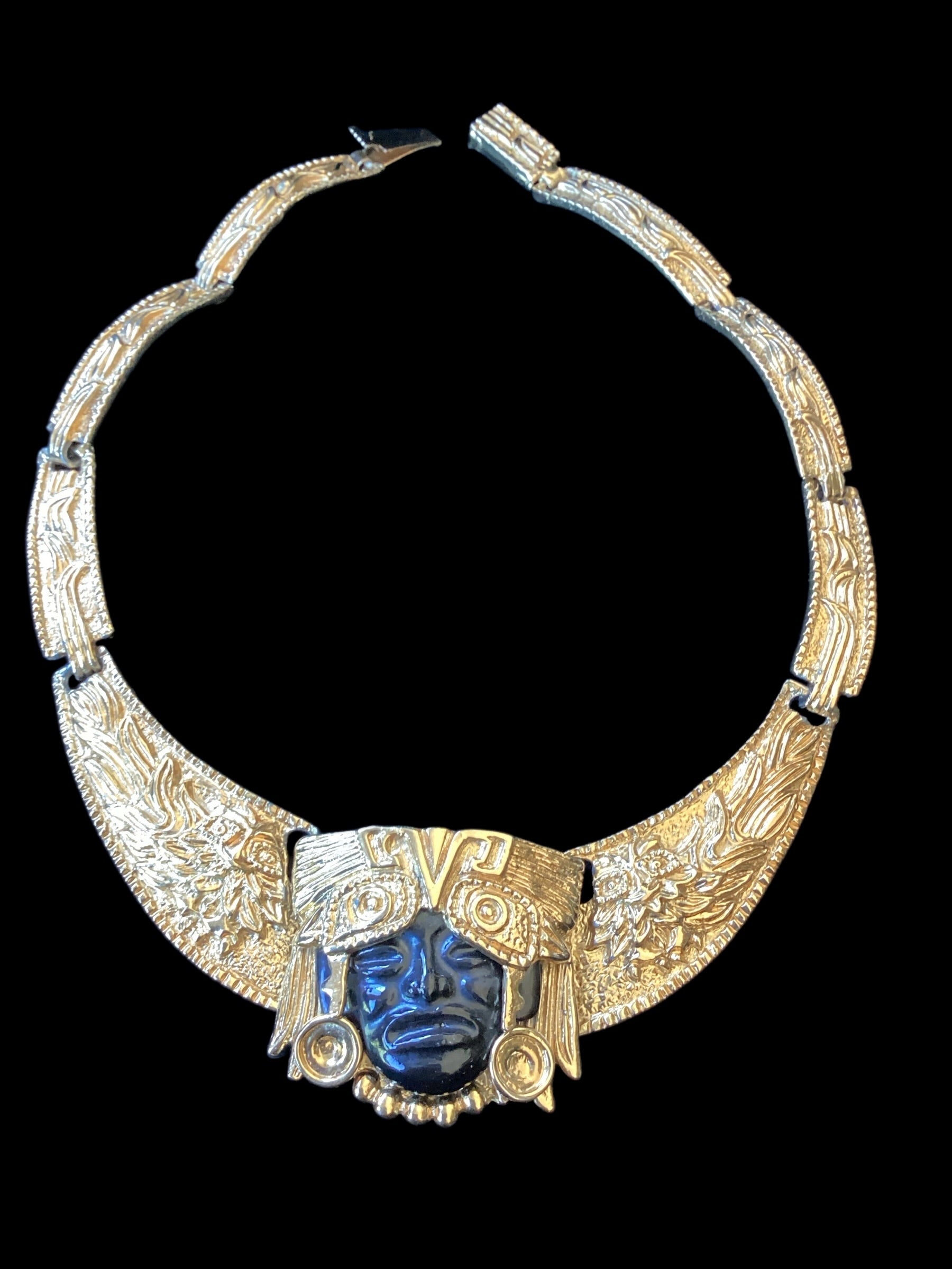 Circa 1960 Salvador Teran Mayan Gold Collection
Collar Necklace