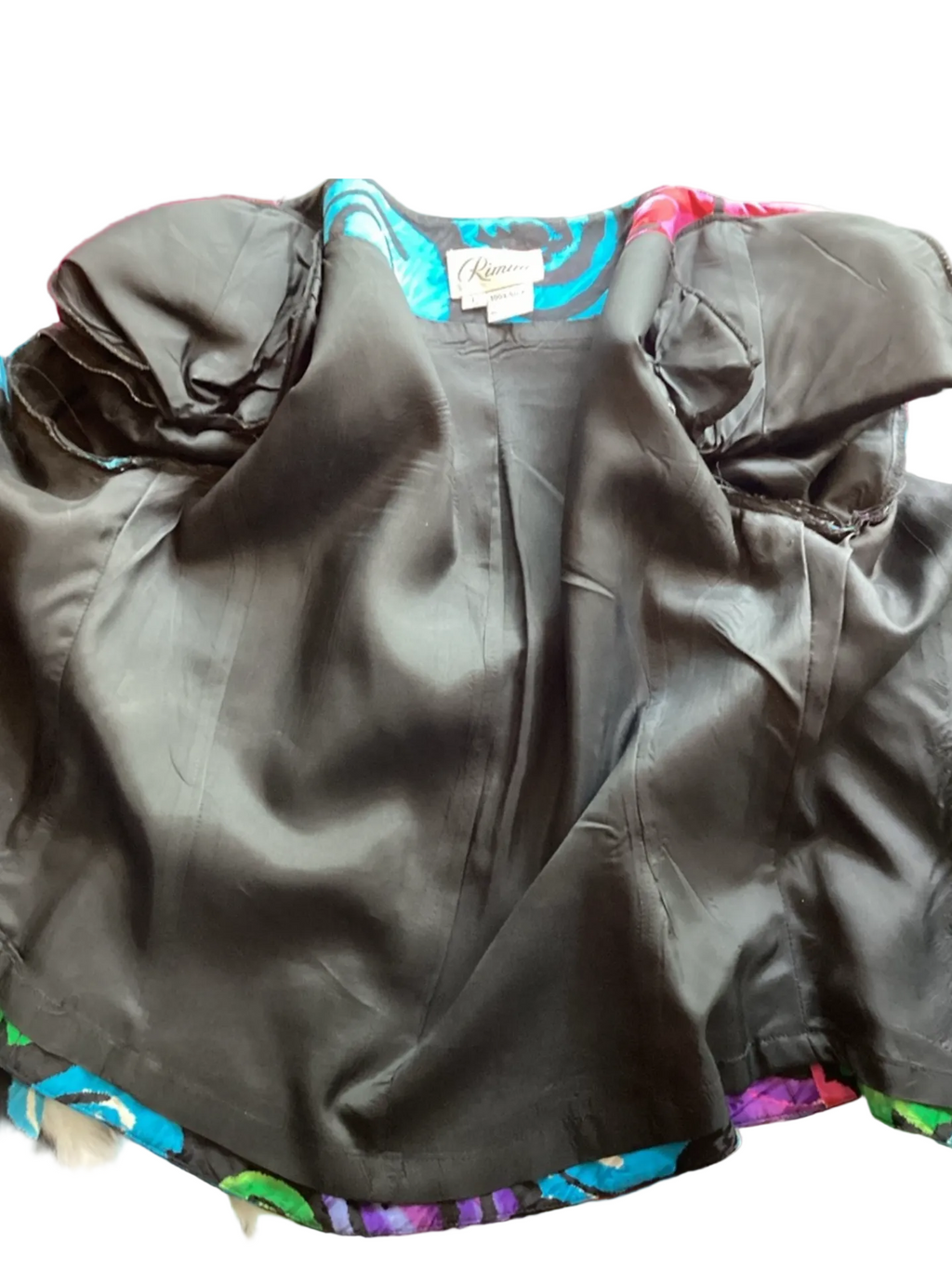 1980's Silk Abstract Floral Blazer