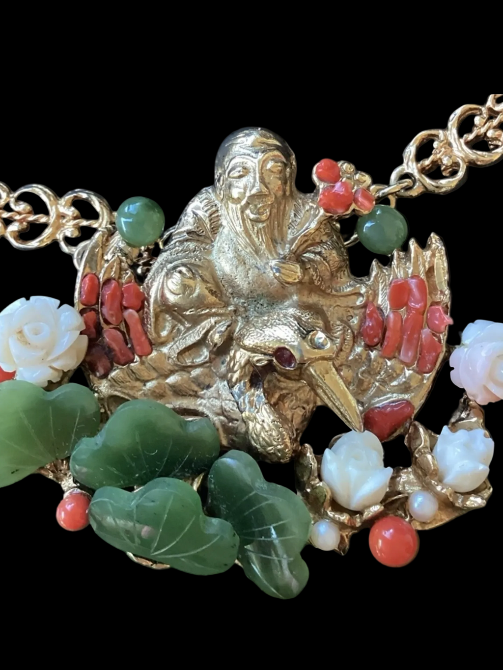 RARE 1960's Swoboda Buddha Jade
Pendant Necklace
