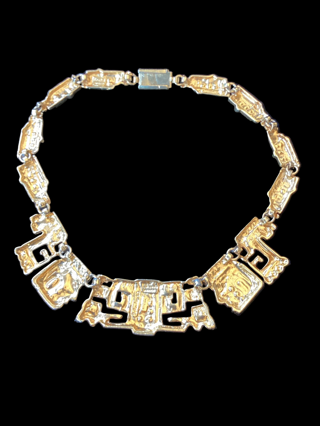 1960 Salvador Teran Gold & Turquoise Collar Necklace