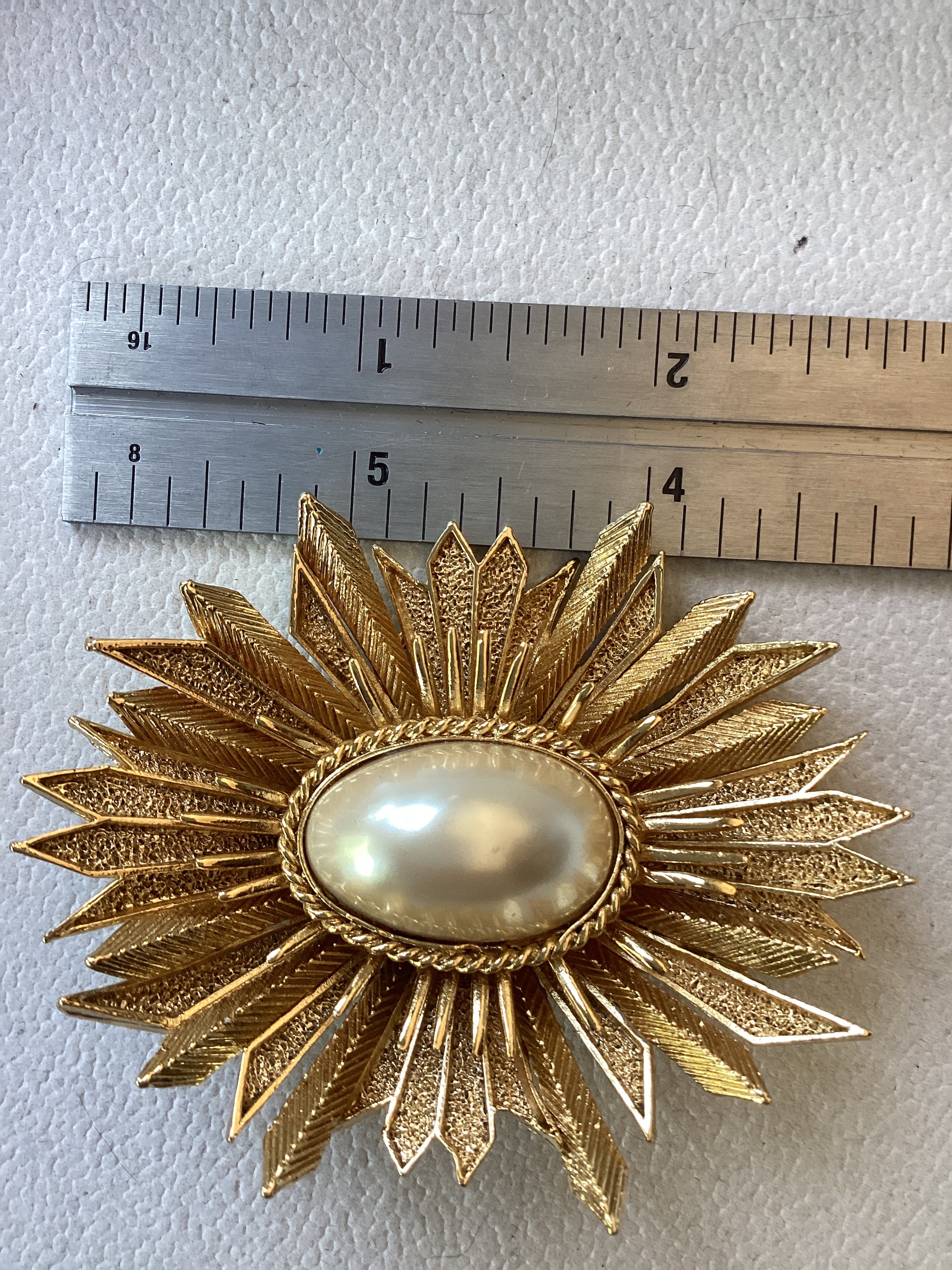 RARE Balenciaga Gold Starburst Brooch