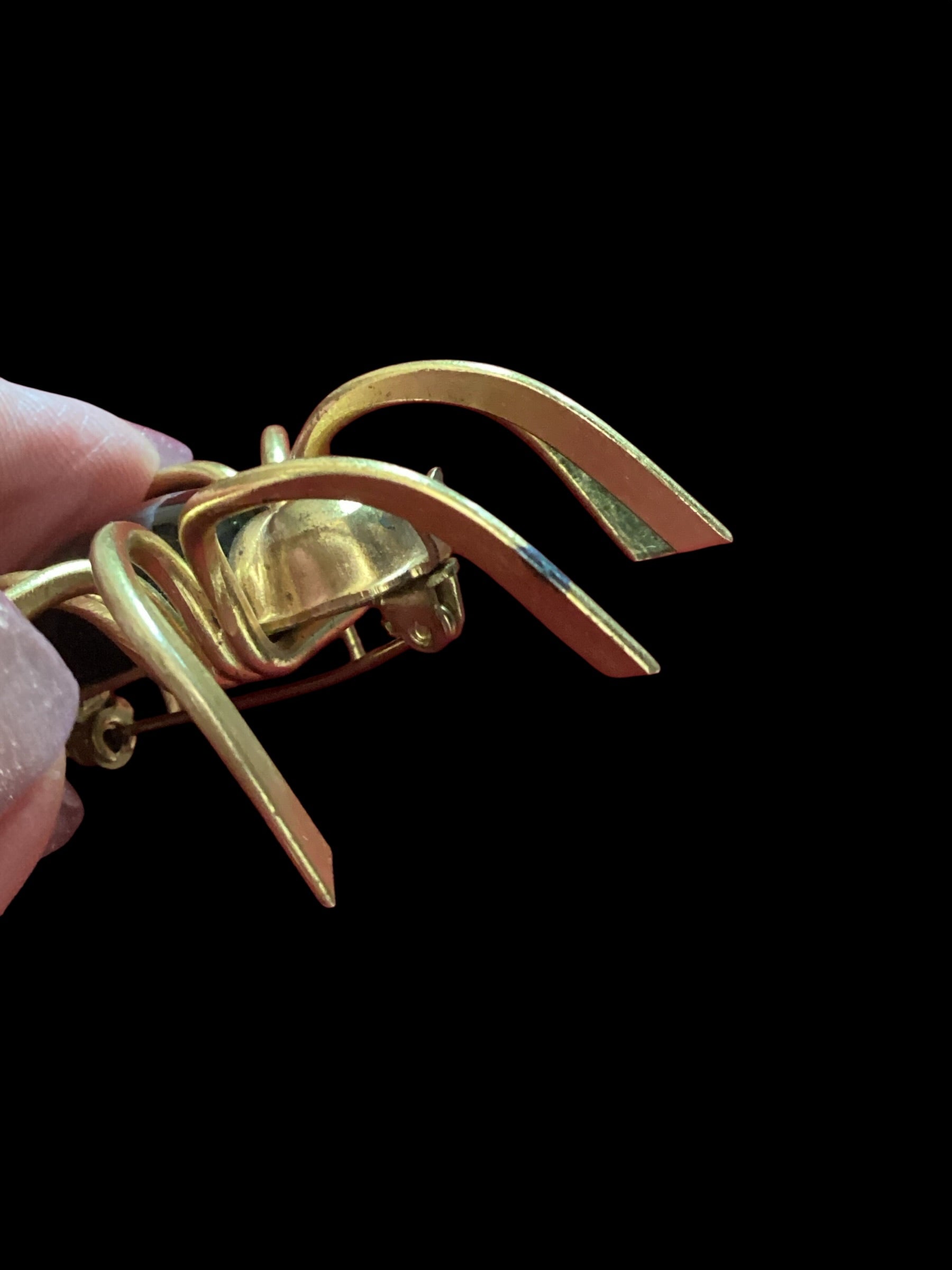 Circa 1930s-40s Art Deco Bakelite Spider Brooch Pin
