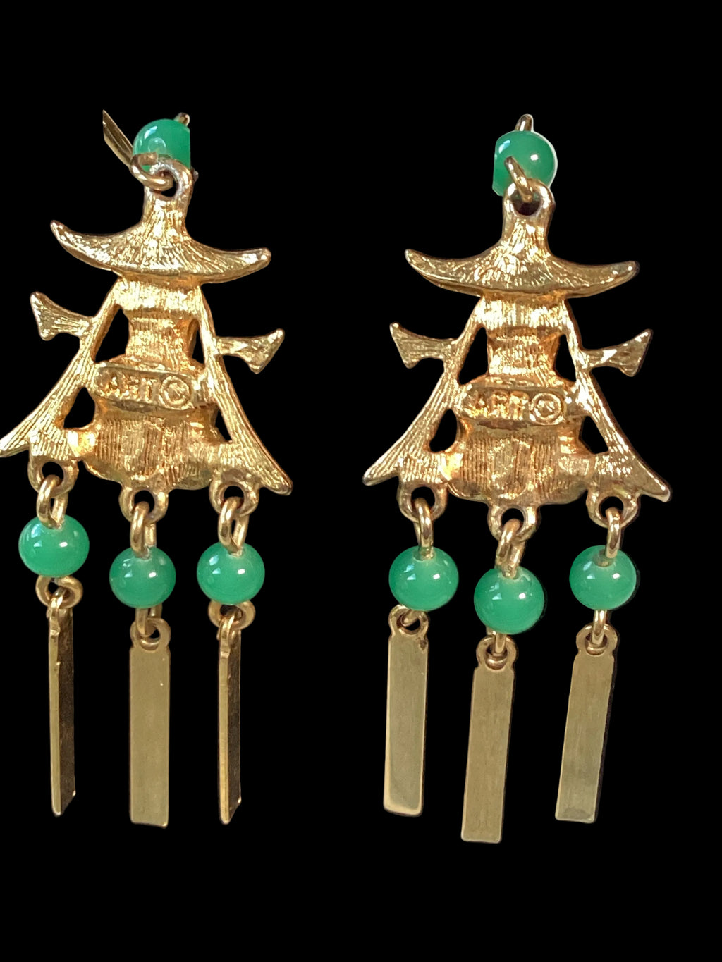 Vintage Arthur Pepper Buddha Brooch & Earring Set
