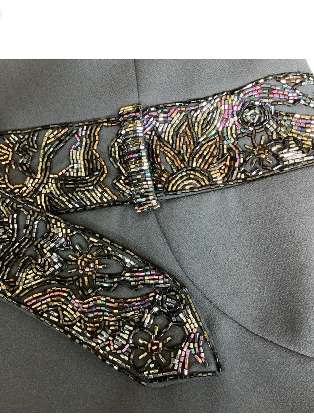 1980’s John Meyer of Norwich Black Party
Jacket with Beaded Belt