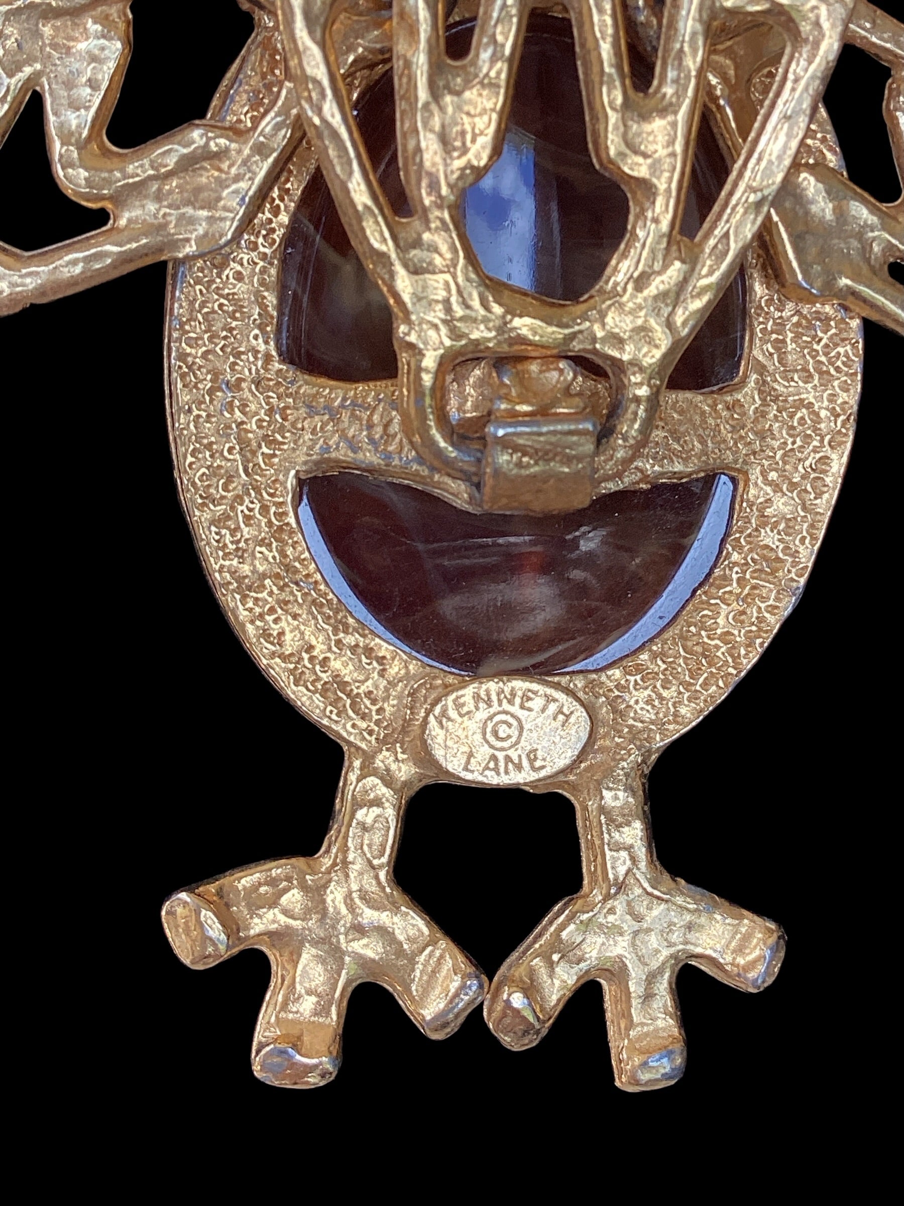 1960 Kenneth Lane Articulated Owl Necklace