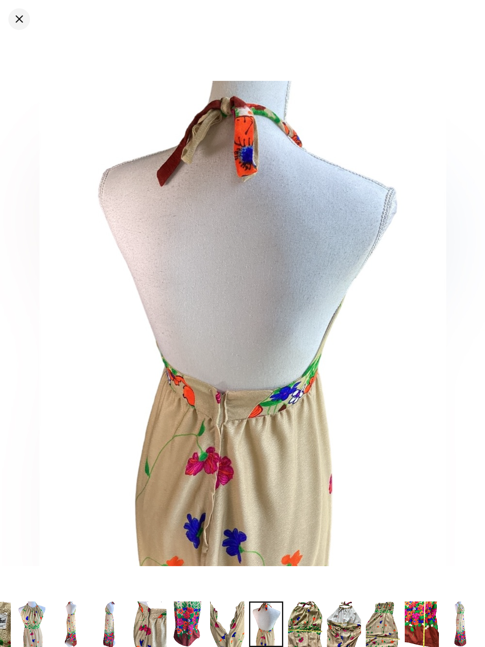 1970's Florescent Floral Maxi Halter
Dress B19