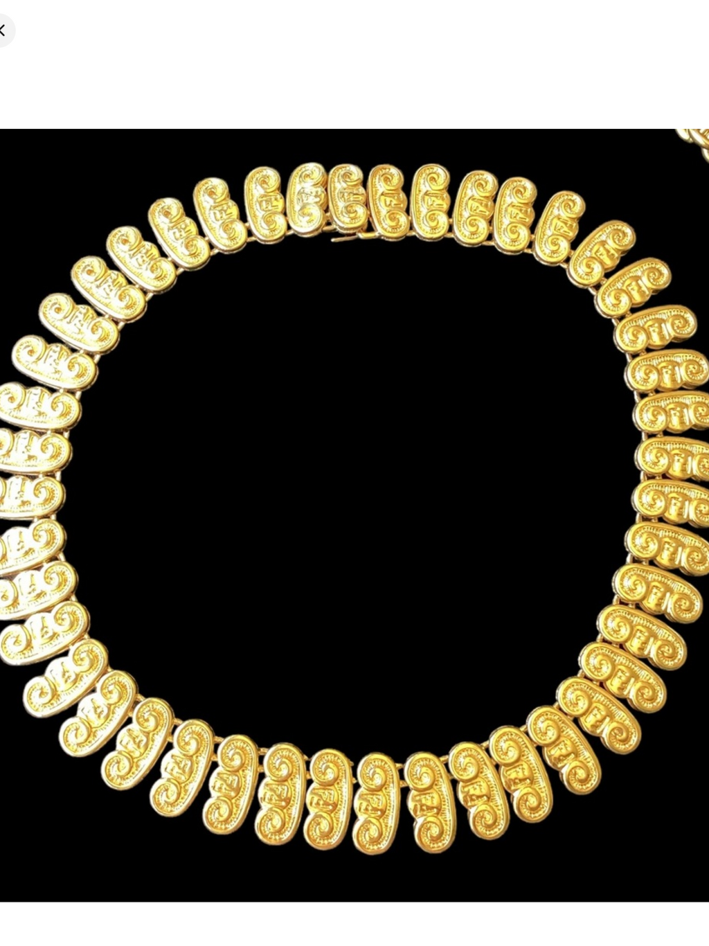 Vintage FENDI Circa 1980's 18k GP Signature
Collar Necklace