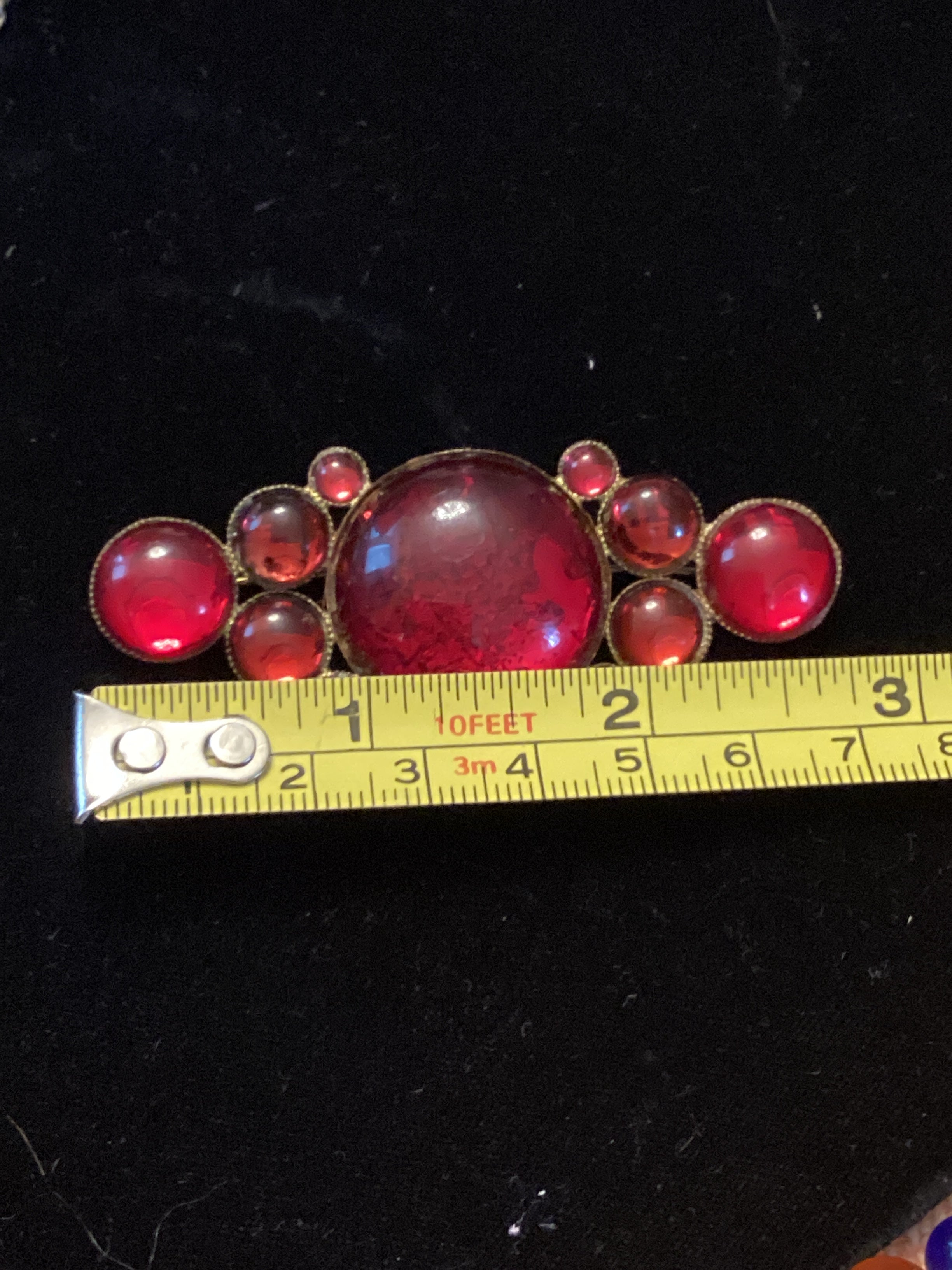 Vintage Mid-Century Beaded Cluster Statement Necklace & Brooch