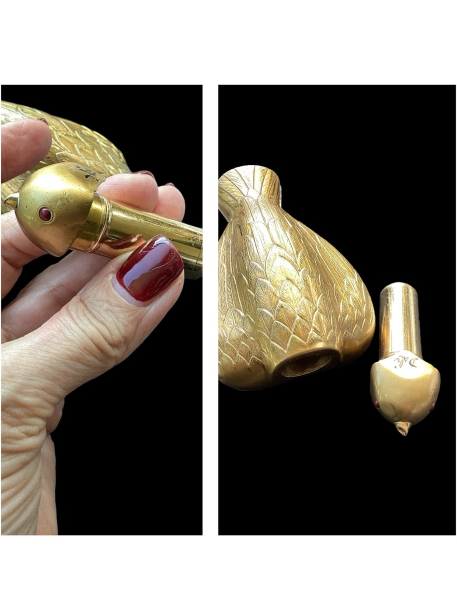 Rare Vintage Salvador Dalí "Bird in Hand" Compact by Elgin American - c. 1950